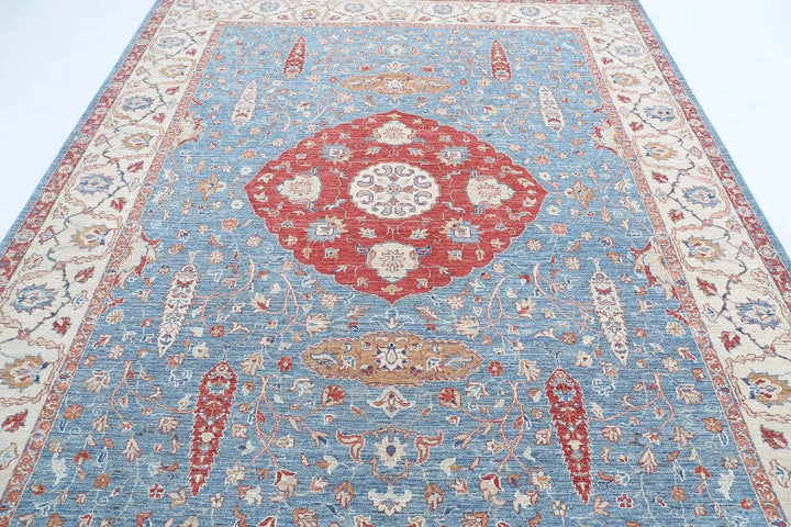 Afghan Ziegler Farhan Rug 8' 0" x 9' 9" Hand-Knotted | No. AT70939