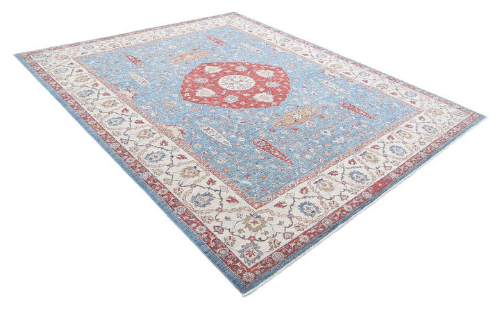 Afghan Ziegler Farhan Rug 8' 0" x 9' 9" Hand-Knotted | No. AT70939