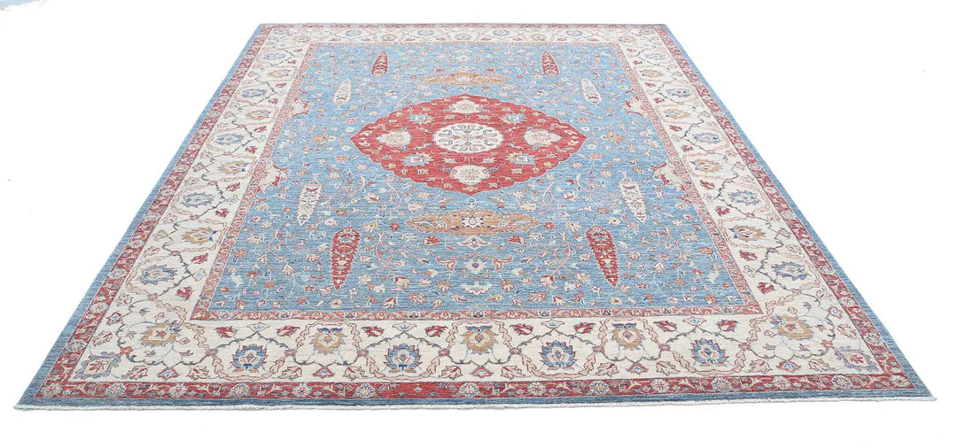 Afghan Ziegler Farhan Rug 8' 0" x 9' 9" Hand-Knotted | No. AT70939
