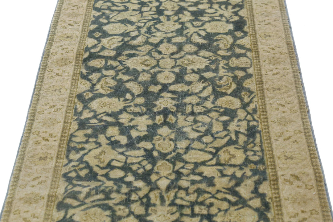Blue Ivory Indian Ziegler Rug 2' 7" x 9' 7" Hand-Knotted | No. AT70942