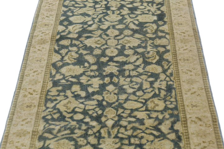 Blue Ivory Indian Ziegler Rug 2' 7" x 9' 7" Hand-Knotted | No. AT70942
