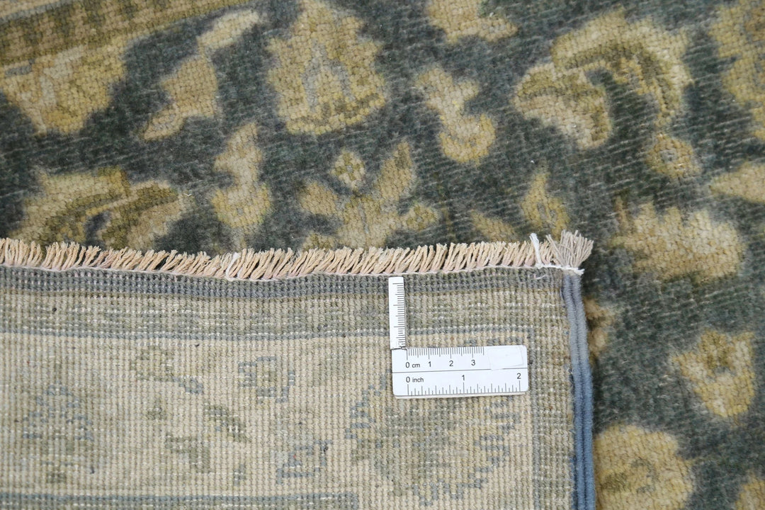 Blue Ivory Indian Ziegler Rug 2' 7" x 9' 7" Hand-Knotted | No. AT70942