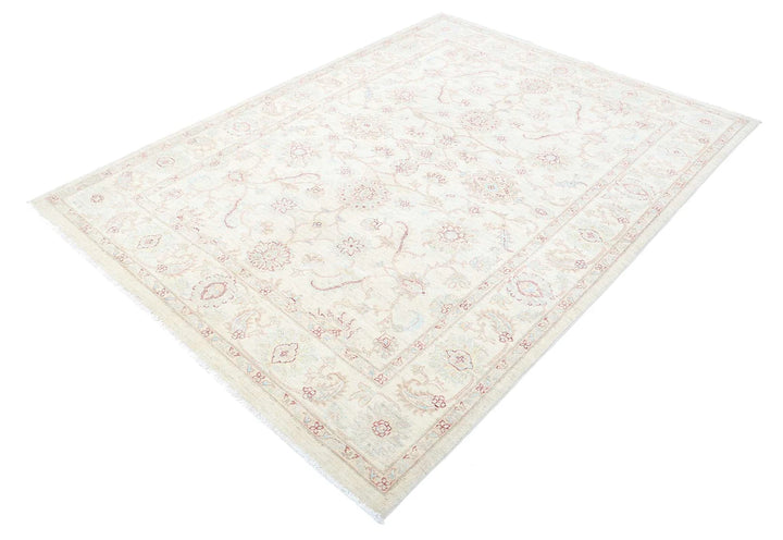Afghan Serenity Rug 5' 7" x 7' 4" Hand-Knotted | No. AT70983