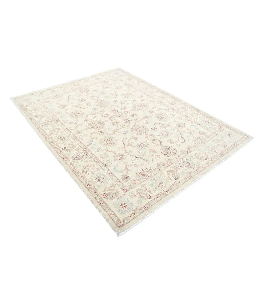 Afghan Serenity Rug 5' 7" x 7' 4" Hand-Knotted | No. AT70983