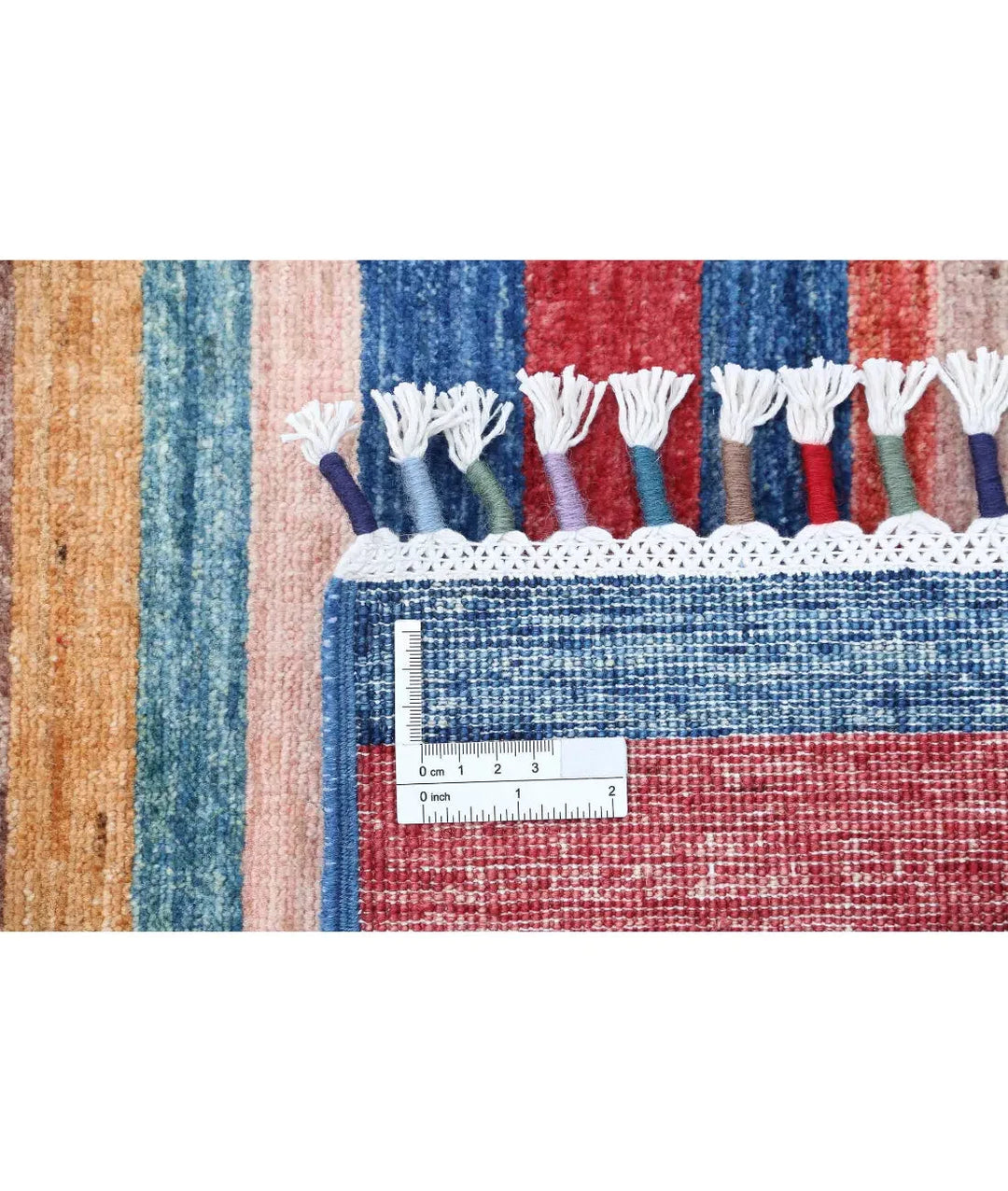 Blue Afghan Khurjeen Rug 5' 7" x 7' 10" Hand-Knotted | No. AT71015