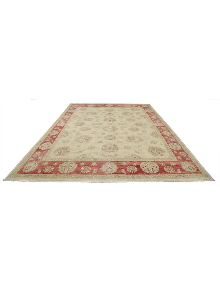 Afghan Ziegler Rug 9' 7" x 13' 1" Hand-Knotted | No. AT71016