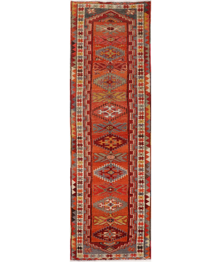 Turkish Herki Vintage Rug 2' 11" x 10' 10" Hand-Knotted | No. AT71025
