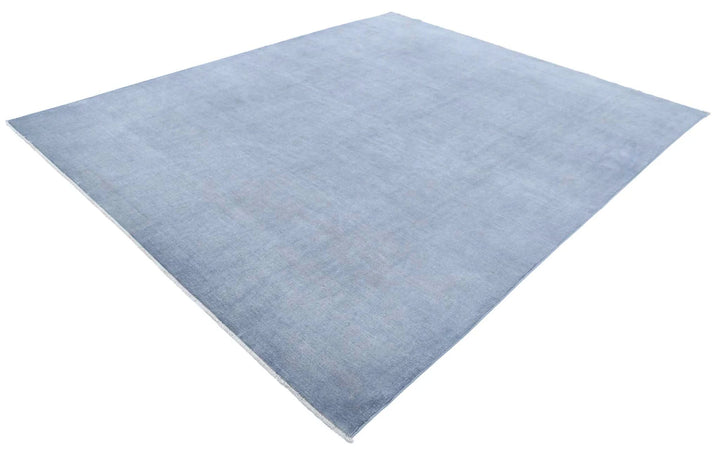 Grey Afghan Overdye Rug 8' 2" x 9' 10" Hand-Knotted | No. AT71043