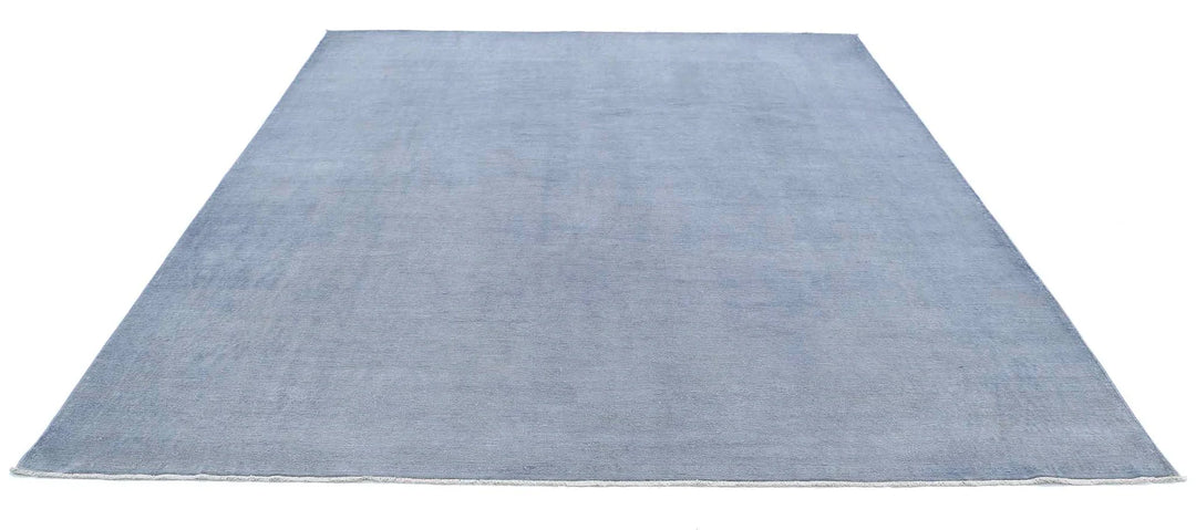 Grey Afghan Overdye Rug 8' 2" x 9' 10" Hand-Knotted | No. AT71043