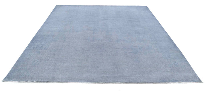 Grey Afghan Overdye Rug 8' 2" x 9' 10" Hand-Knotted | No. AT71043