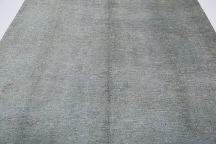 Grey Afghan Overdye Rug 7' 11" x 9' 11" Hand-Knotted | No. AT71104