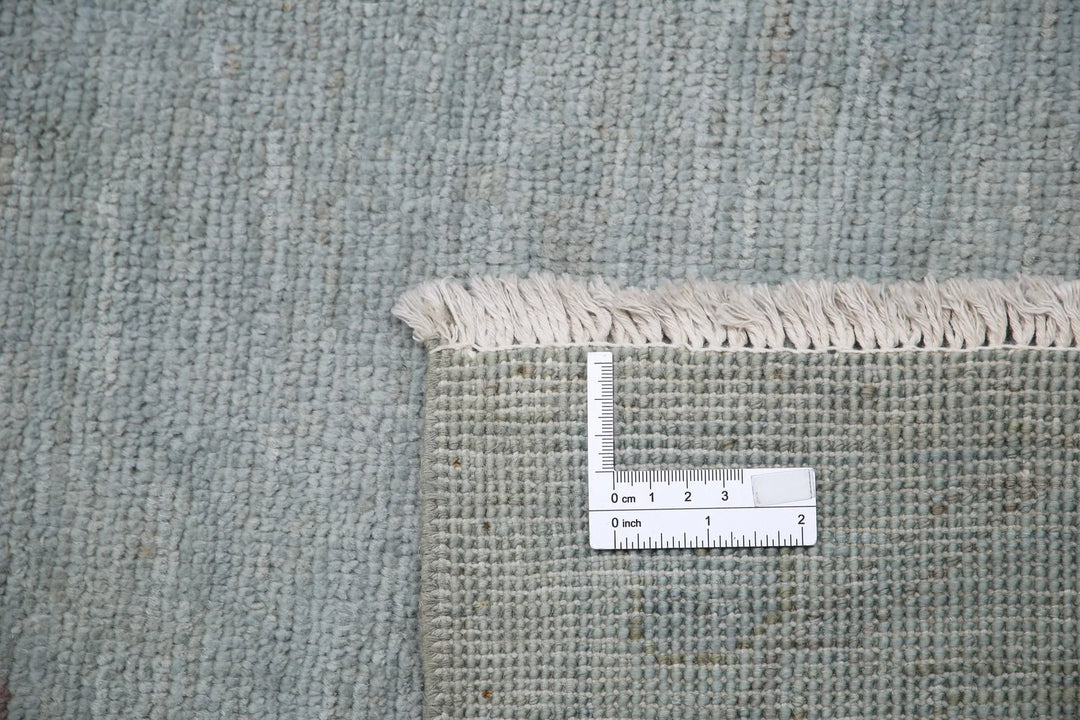 Grey Afghan Overdye Rug 7' 11" x 9' 11" Hand-Knotted | No. AT71104