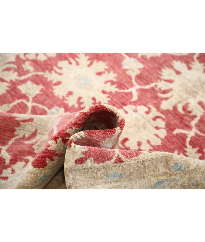 Afghan Ziegler Rug 4' 10" x 6' 8" Hand-Knotted | No. AT71153