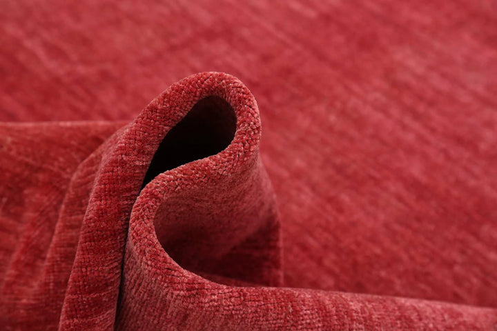 Red Afghan Overdye Rug 9' 8" x 13' 0" Hand-Knotted | No. AT71165