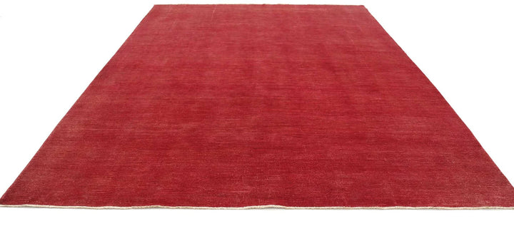 Red Afghan Overdye Rug 9' 8" x 13' 0" Hand-Knotted | No. AT71165