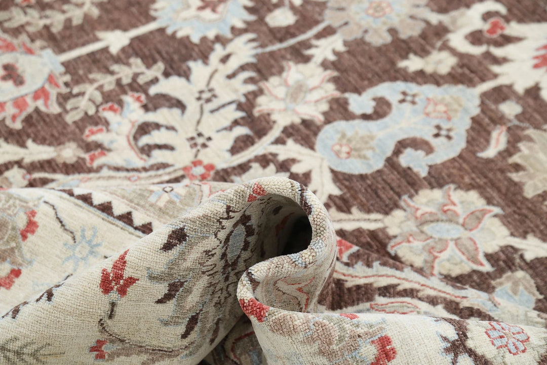 Afghan Ziegler Rug 11' 8" x 14' 11" Hand-Knotted | No. AT71196
