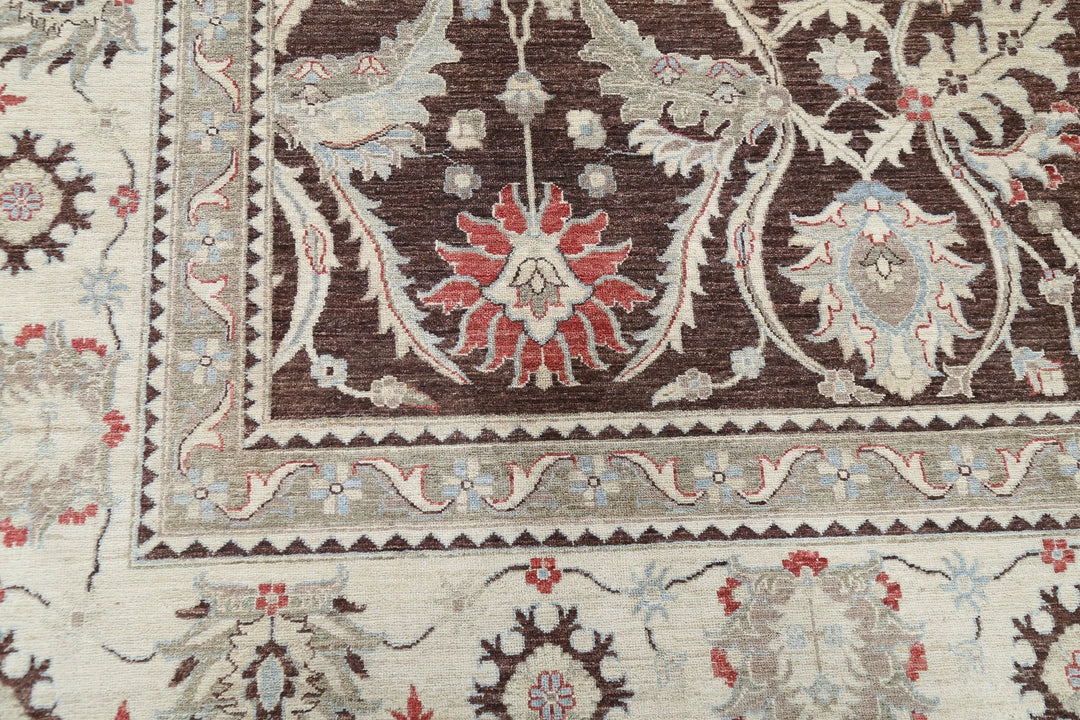 Afghan Ziegler Rug 11' 8" x 14' 11" Hand-Knotted | No. AT71196