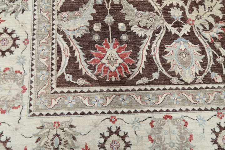 Afghan Ziegler Rug 11' 8" x 14' 11" Hand-Knotted | No. AT71196
