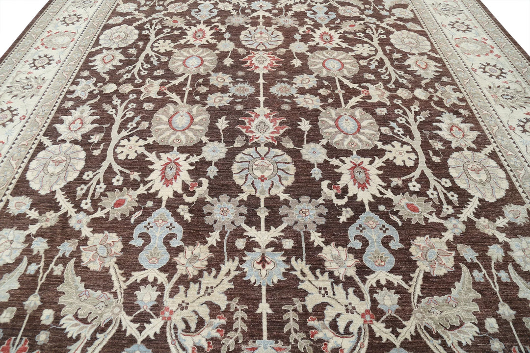 Afghan Ziegler Rug 11' 8" x 14' 11" Hand-Knotted | No. AT71196