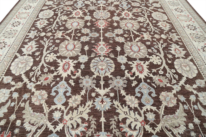 Afghan Ziegler Rug 11' 8" x 14' 11" Hand-Knotted | No. AT71196