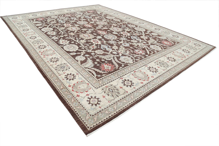 Afghan Ziegler Rug 11' 8" x 14' 11" Hand-Knotted | No. AT71196