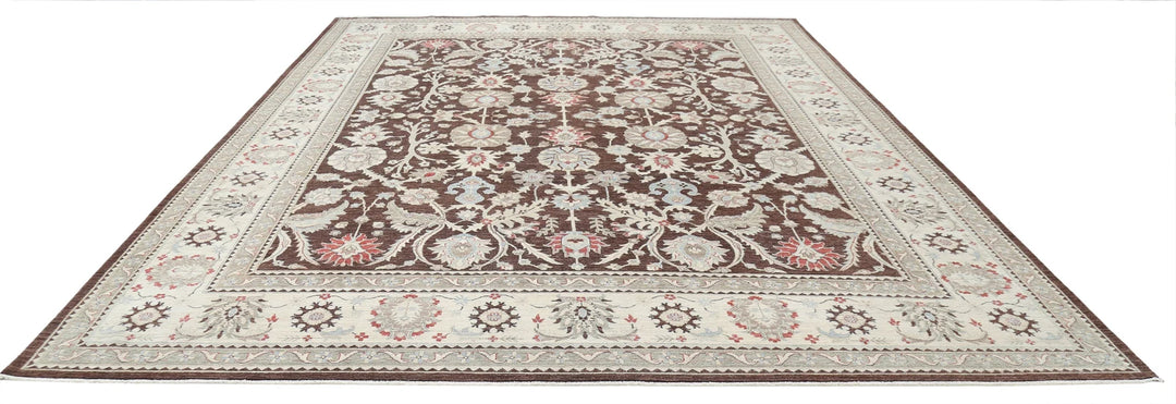 Afghan Ziegler Rug 11' 8" x 14' 11" Hand-Knotted | No. AT71196