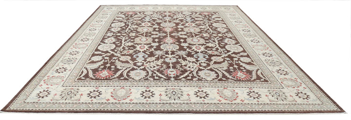 Afghan Ziegler Rug 11' 8" x 14' 11" Hand-Knotted | No. AT71196