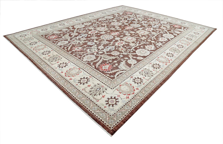 Afghan Ziegler Rug 11' 8" x 14' 11" Hand-Knotted | No. AT71196