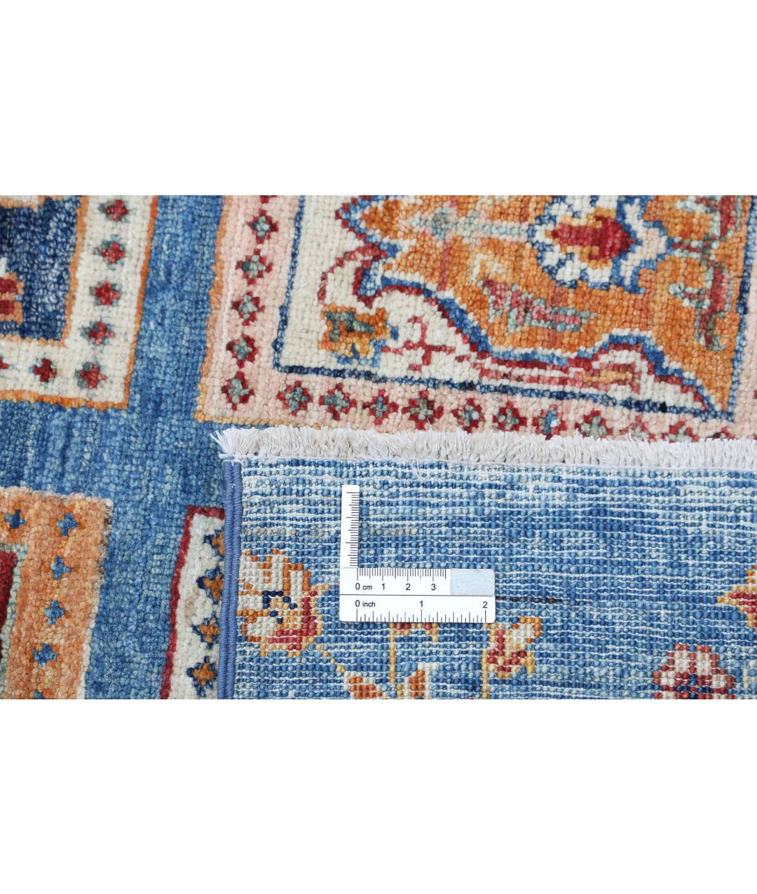 Blue Afghan Bakhtiari Rug 5' 8" x 7' 8" Hand-Knotted | No. AT71281