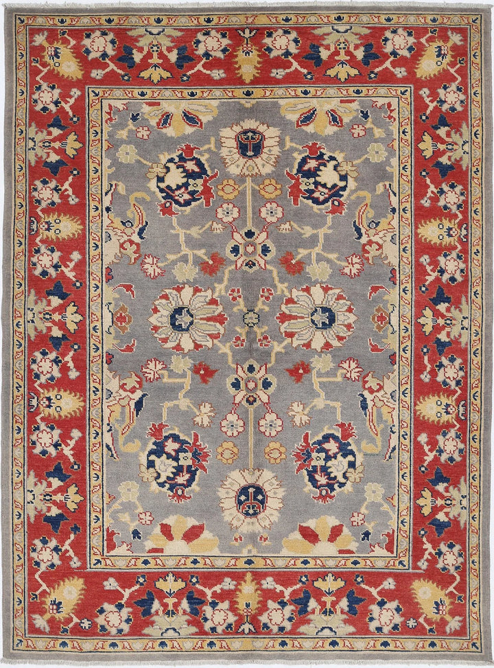 Afghan Ziegler Farhan Gul Rug 5' 5" x 7' 4" Hand-Knotted | No. AT71298