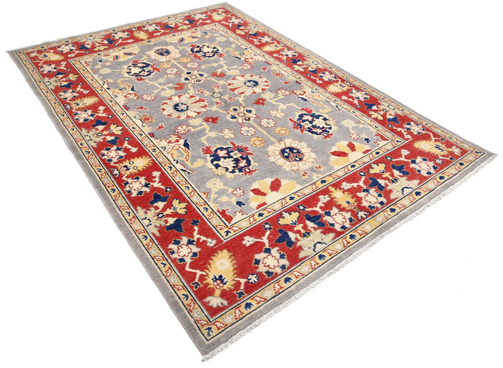 Afghan Ziegler Farhan Gul Rug 5' 5" x 7' 4" Hand-Knotted | No. AT71298