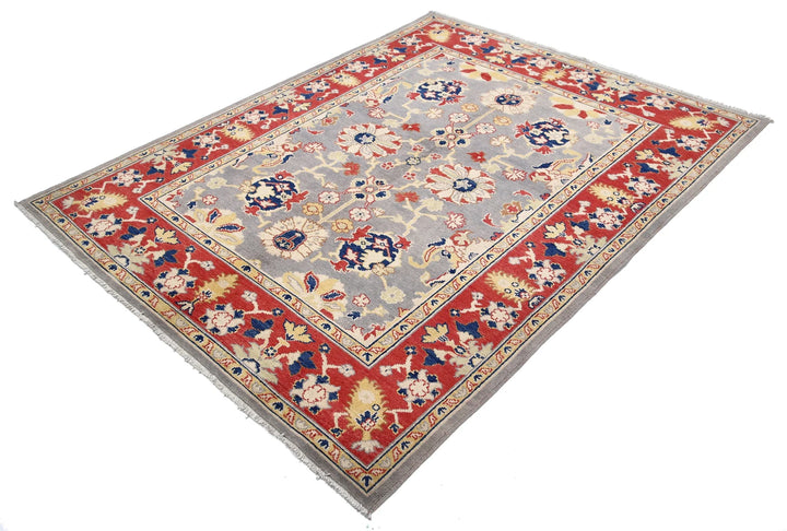 Afghan Ziegler Farhan Gul Rug 5' 5" x 7' 4" Hand-Knotted | No. AT71298