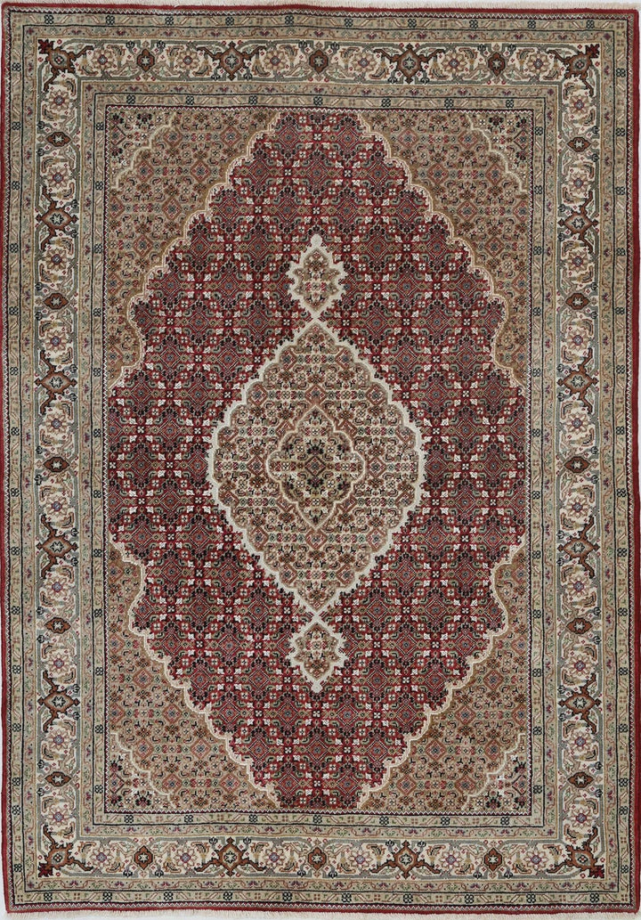 Indian Ziegler Rug 4' 8" x 6' 7" Hand-Knotted | No. AT71358
