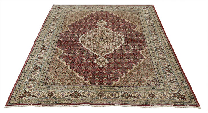 Indian Ziegler Rug 4' 8" x 6' 7" Hand-Knotted | No. AT71358