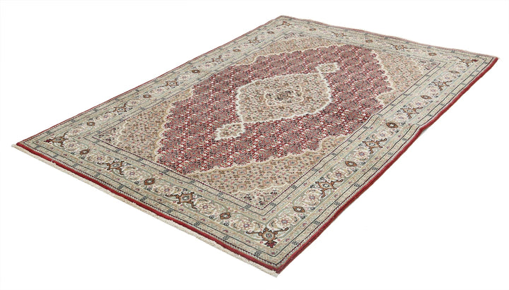 Indian Ziegler Rug 4' 8" x 6' 7" Hand-Knotted | No. AT71358