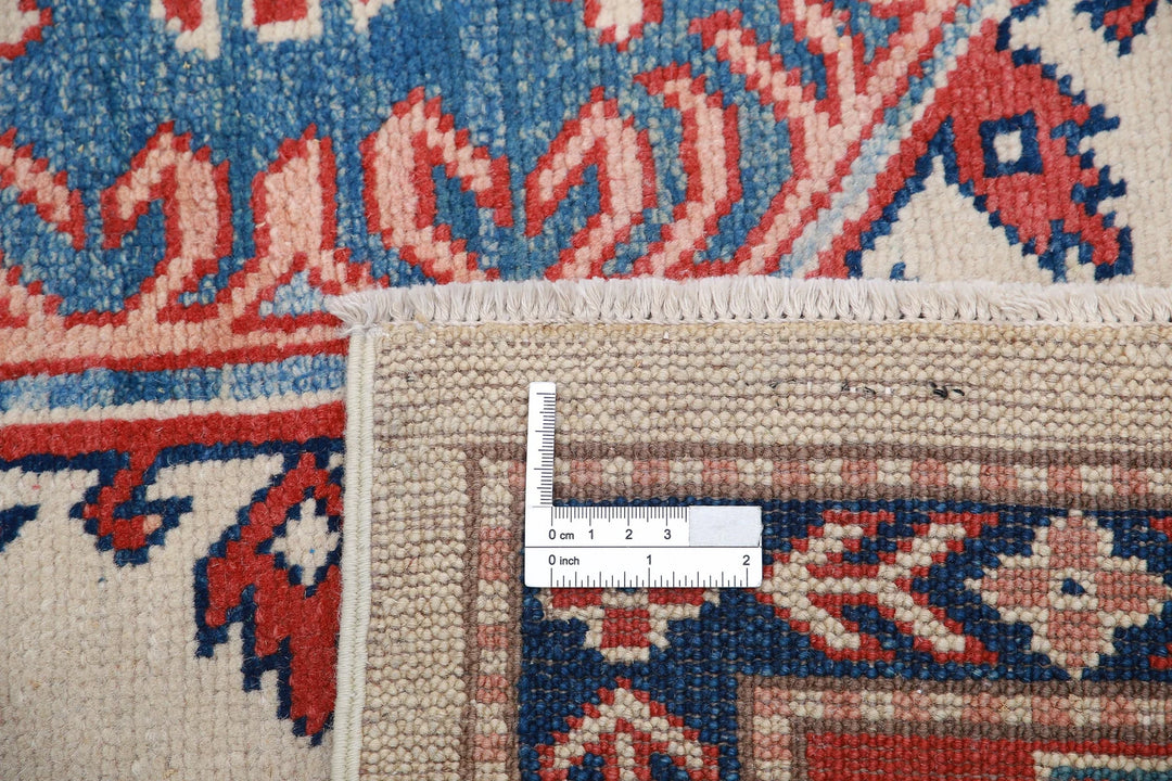 Afghan Kazak Rug 6' 3" x 9' 4" Hand-Knotted | No. AT71377