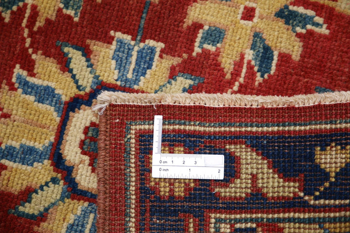 Red Afghan Oriental Rug 2'1" x 2'2" Hand-Knotted pattern