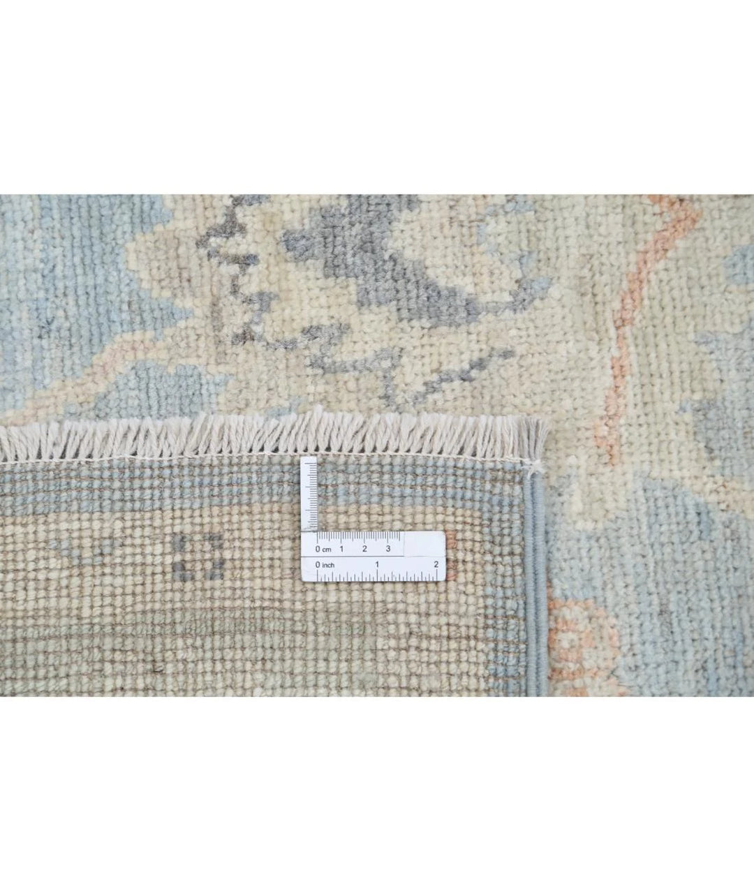 Blue Afghan Oushak Rug 5' 2" x 15' 11" Hand-Knotted | No. AT71426