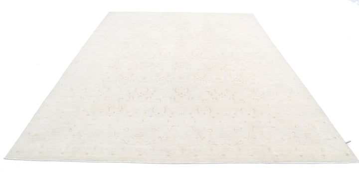 Ivory Afghan Serenity Rug 8' 7" x 11' 8" Hand-Knotted | No. AT71480