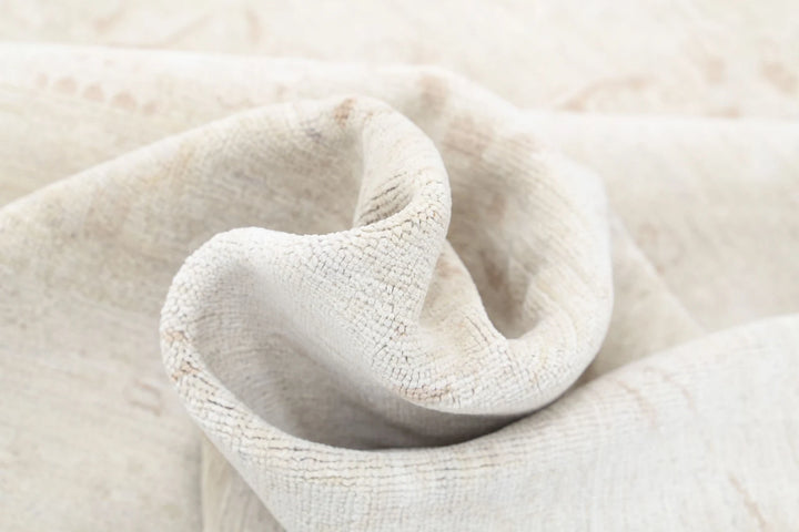 Ivory Afghan Serenity Rug 8' 7" x 11' 8" Hand-Knotted | No. AT71480