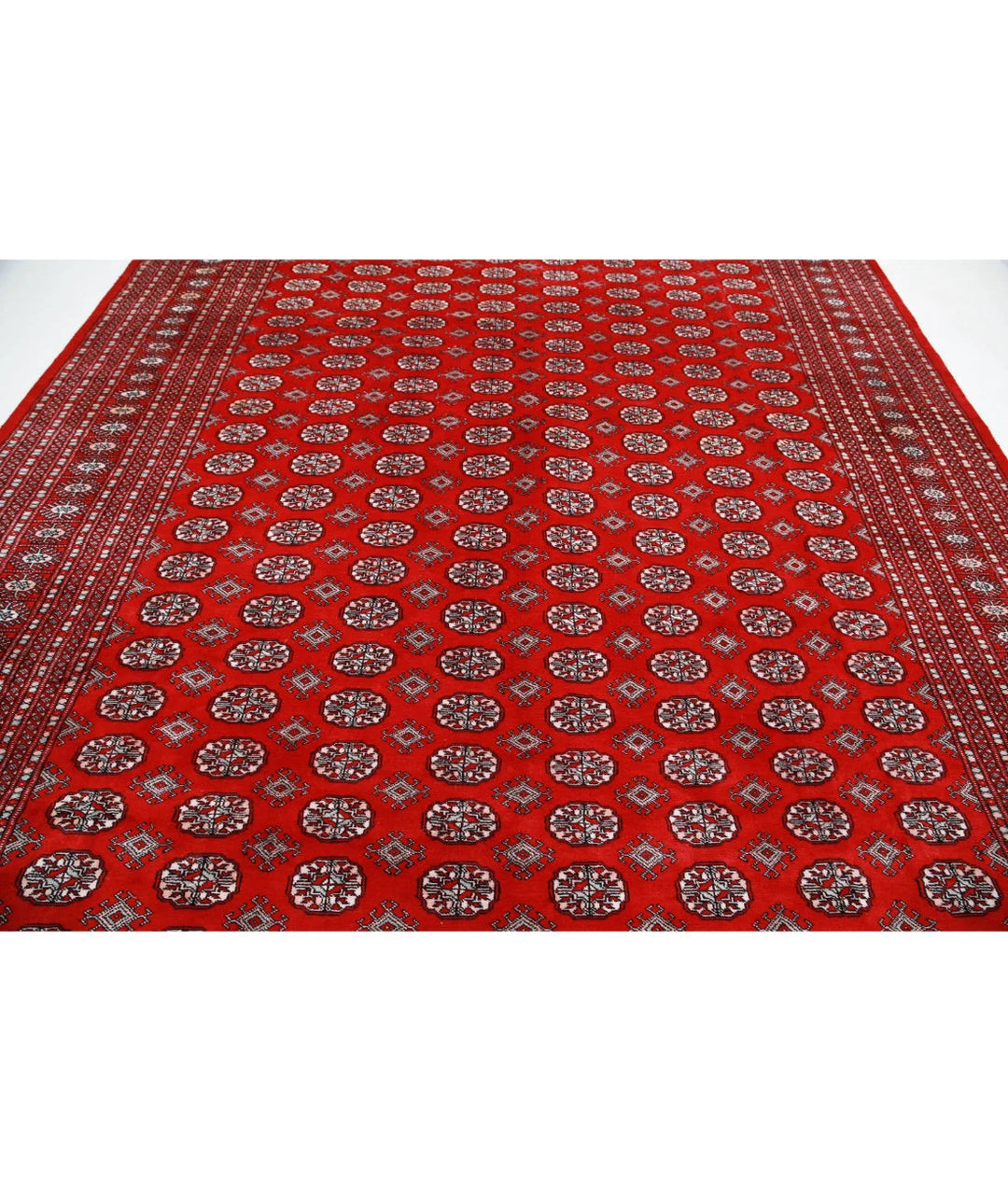Pakistani Bokhara Rug 10' 2" x 14' 5" Hand-Knotted | No. AT71485