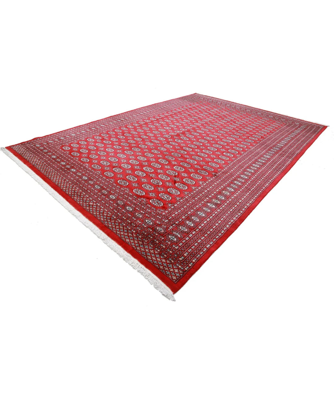 Pakistani Bokhara Rug 10' 2" x 14' 5" Hand-Knotted | No. AT71485