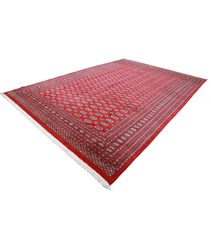 Pakistani Bokhara Rug 10' 2" x 14' 5" Hand-Knotted | No. AT71485