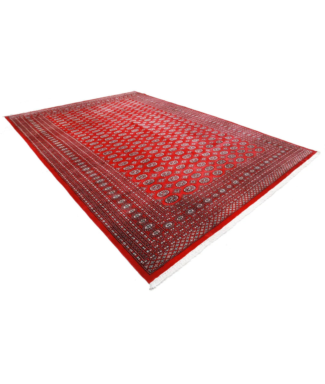 Pakistani Bokhara Rug 10' 2" x 14' 5" Hand-Knotted | No. AT71485