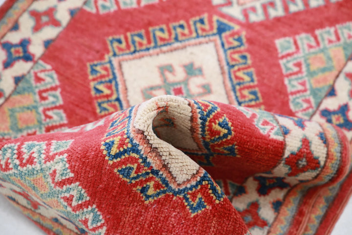 Afghan Kazak Rug 1' 11" x 5' 10" Hand-Knotted | No. AT71515