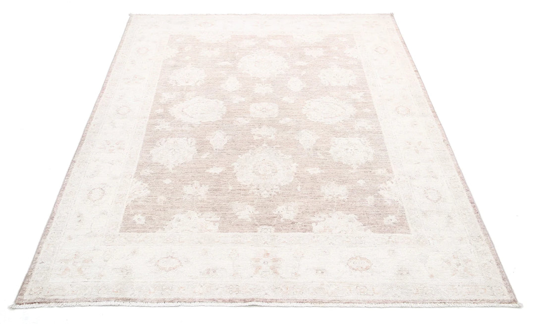 Afghan Serenity Rug 5' 0" x 6' 5" Hand-Knotted | No. AT71578