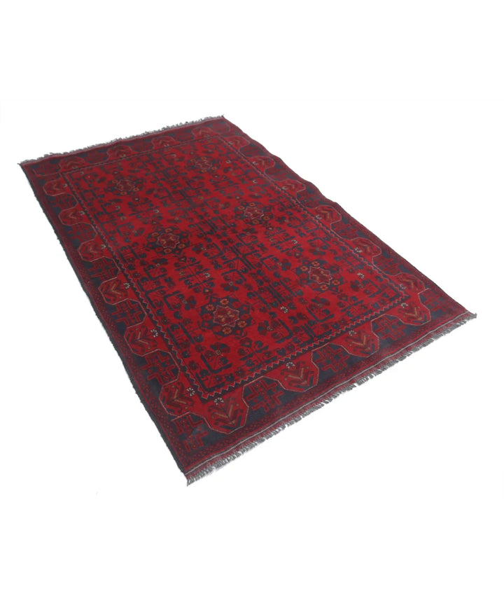 Afghan Khal Muhammadi Rug 4' 2" x 6' 5" Hand-Knotted | No. AT71611