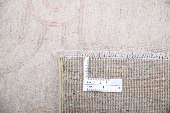 Ivory Afghan Serenity Rug 3' 10" x 11' 2" Hand-Knotted | No. AT71621