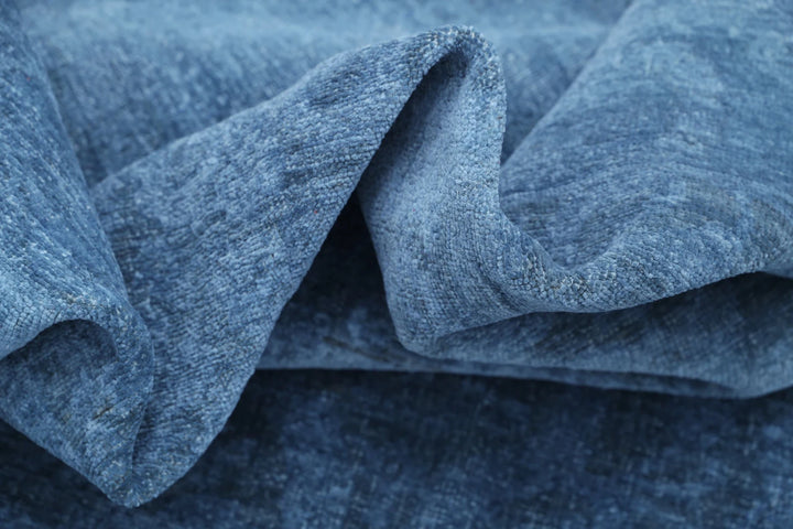 Blue Afghan Overdye Rug 5' 11" x 9' 2" Hand-Knotted | No. AT71681