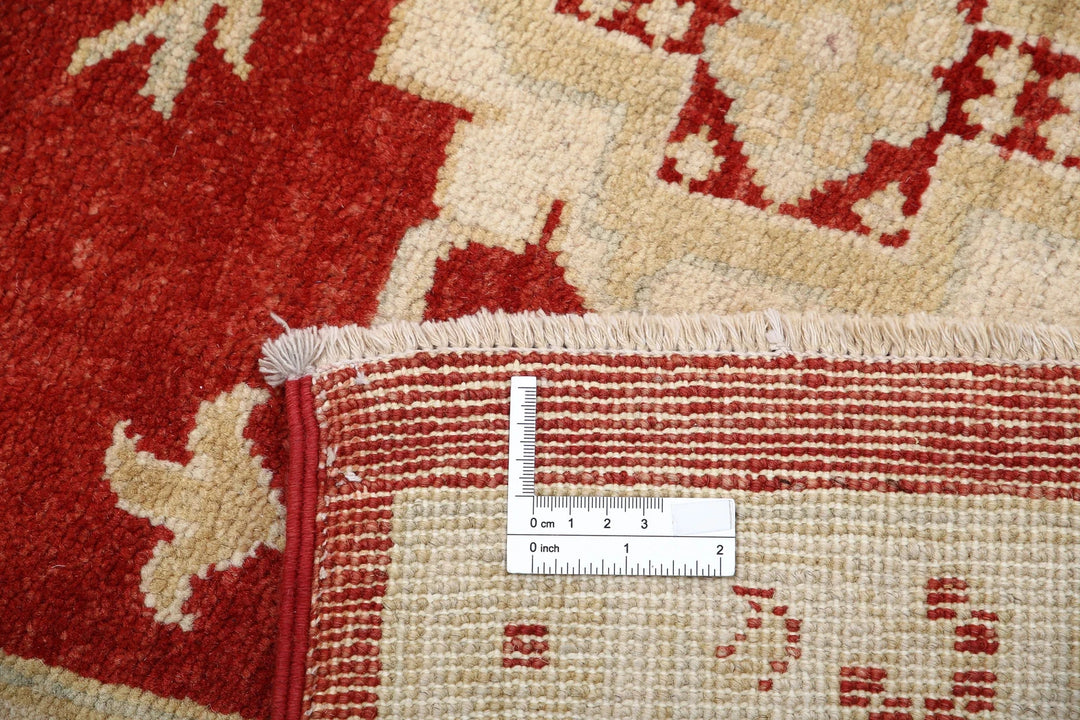 Red Afghan Ziegler Rug 9' 0" x 9' 3" Hand-Knotted | No. AT71792